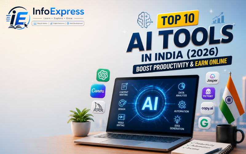 op 10 AI Tools in India (2026) – Boost Productivity & Earn Online
